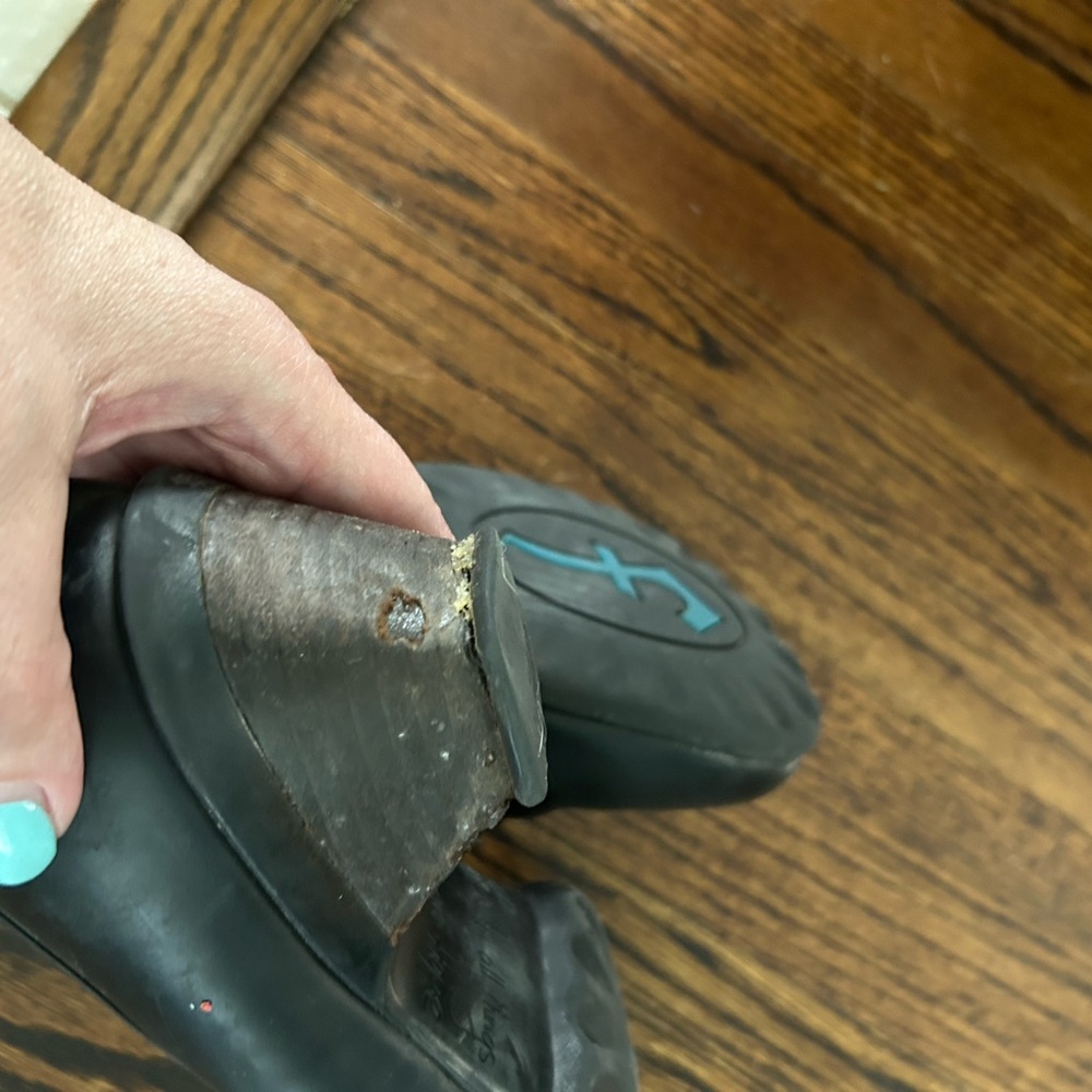 Black Leather Heels with Silver Buckle - Picture 8 of 9